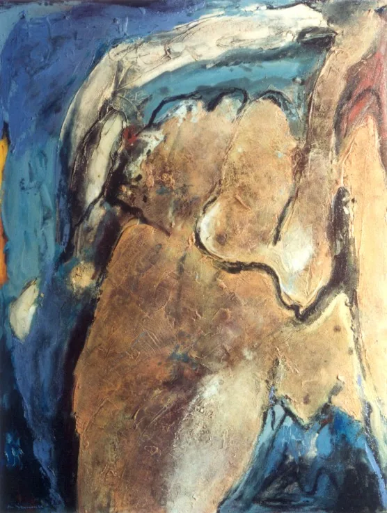 Nu matière rose et bleu, 1991
